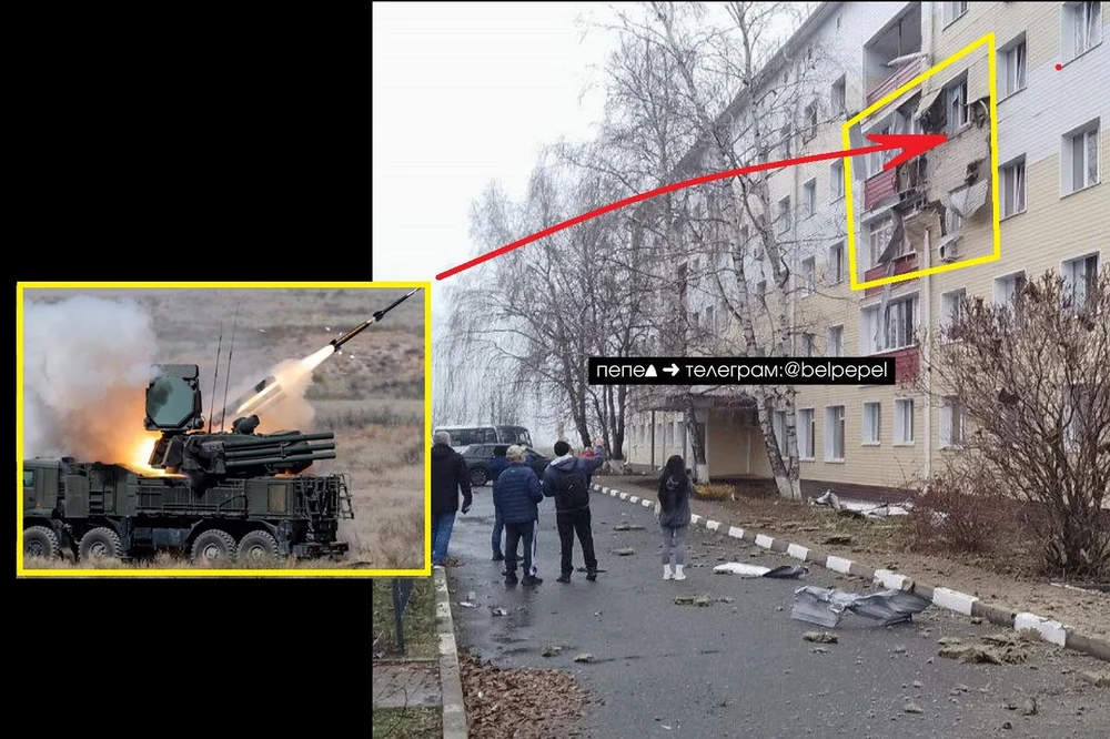 Armata lui Putin a lovit un bloc din orașul rusesc Belgorod. O bucată dintr-o rachetă Panțir a fost găsită la fața locului