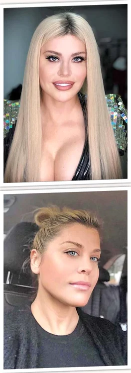 Şi programele  de editare foto ale  telefonului o ajută  pe Lori să aibă un  ten de porţelan