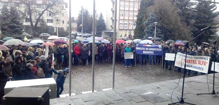 Sindicalistii au iesit in strada Foto. Angela Sabău
