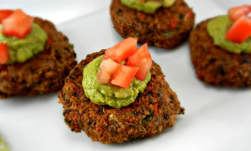 Zesty Chipotle Black Bean Cake @ The Tasty Fork vegan superbowl gameday healthyrecipe jpeg
