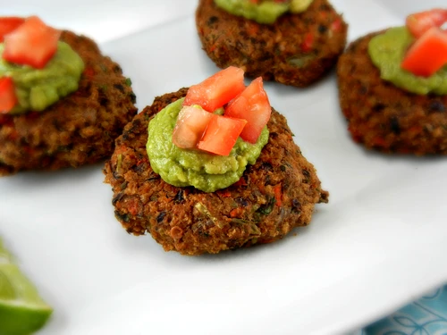 Zesty Chipotle Black Bean Cake @ The Tasty Fork vegan superbowl gameday healthyrecipe jpeg
