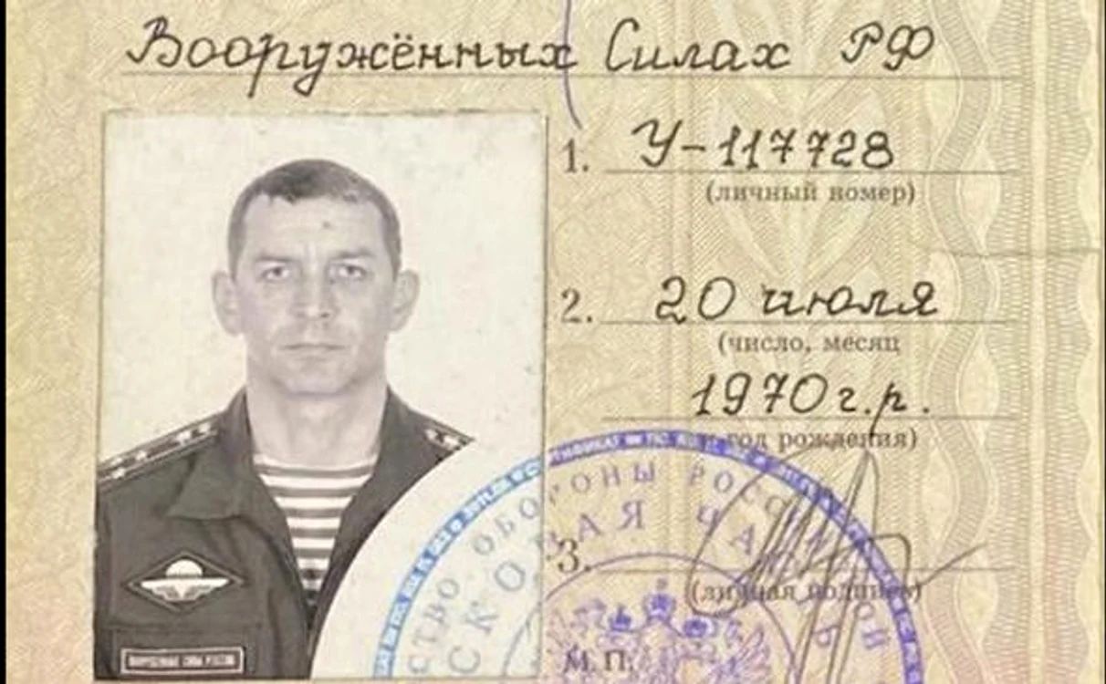 Andrei Vasilievici Stesiev era colonel în armata rusă FOTO Telegram via Daily Express