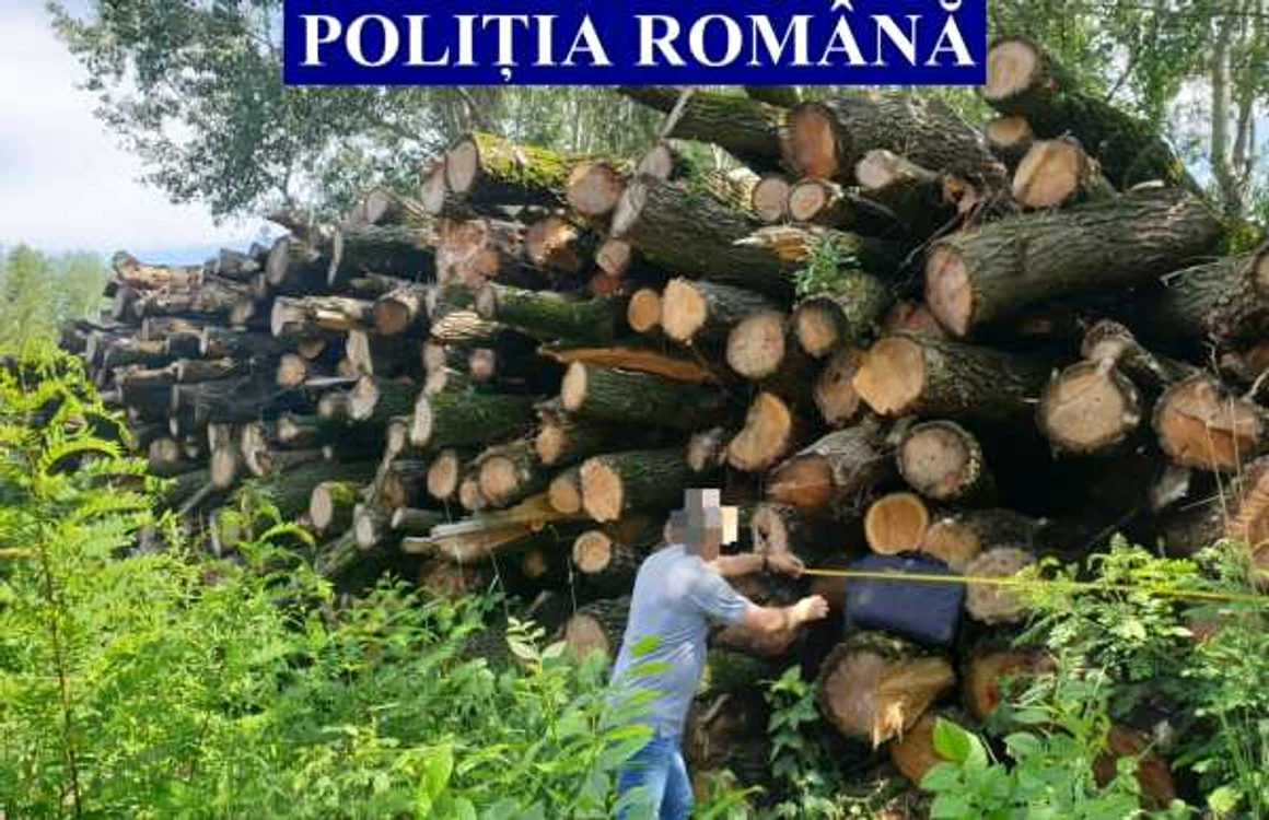 Lemnele au fost confiscate de poliţişti FOTO IPJ Ialomiţa