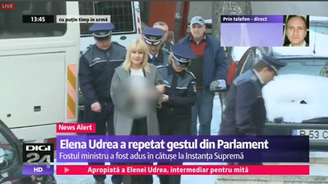 Elena Udrea s-a asigurat că este filmată