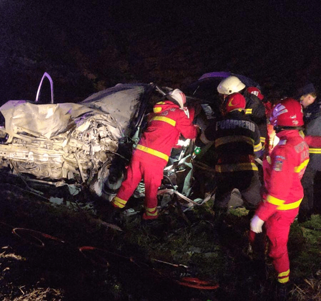 Accident deosebit de grav pe drumul european 574, în Olt. Patru bărbați au decedat VIDEO