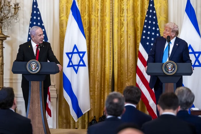 Donald Trump a prezentat planul său pentru Fâșia Gaza în prezența lui Netanyahu FOTO EPA-EFE