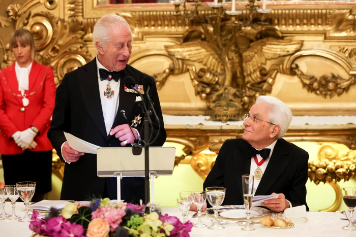 Regele Charles și Regina Camilla în timpul dineului de stat din Italia, Profimedia (4) jpg