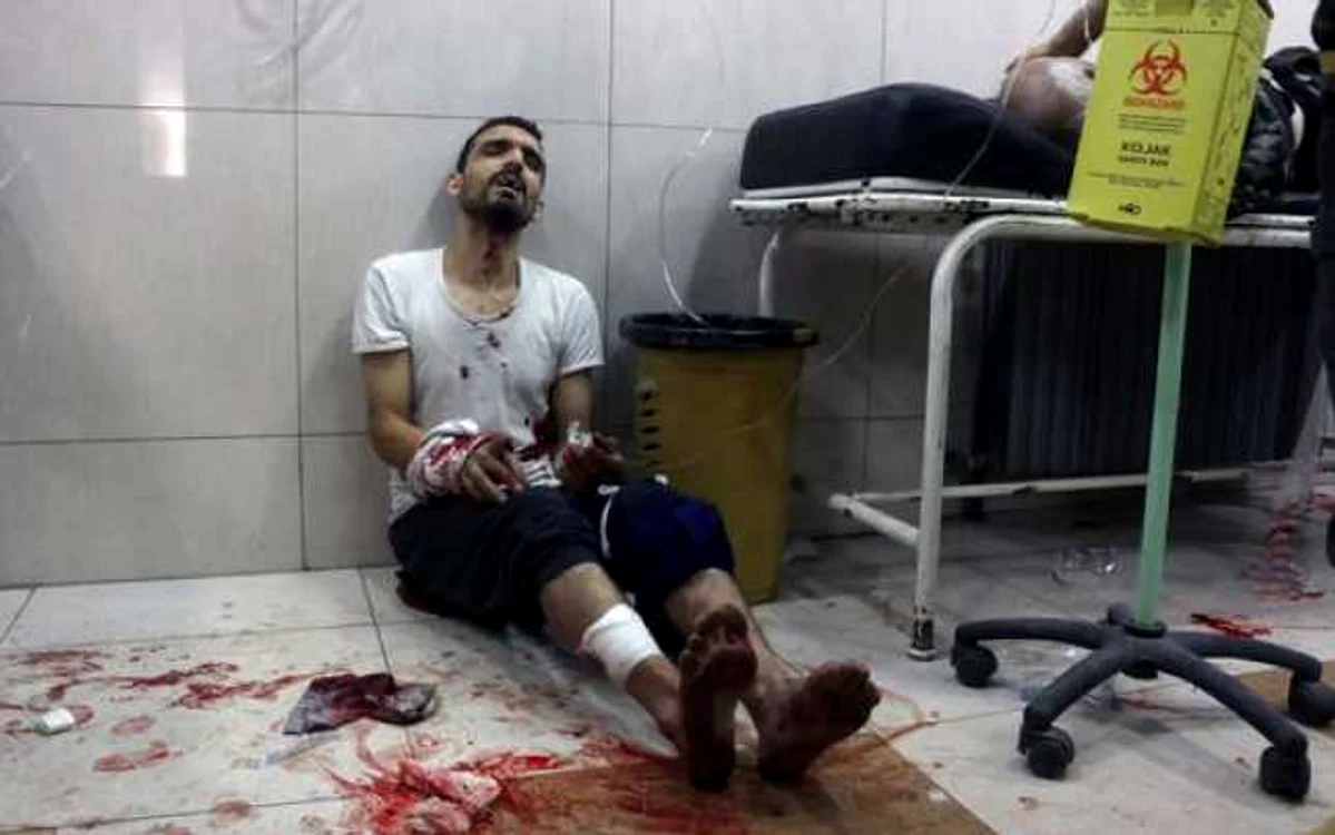 Spital improvizat la Alep FOTO AFP