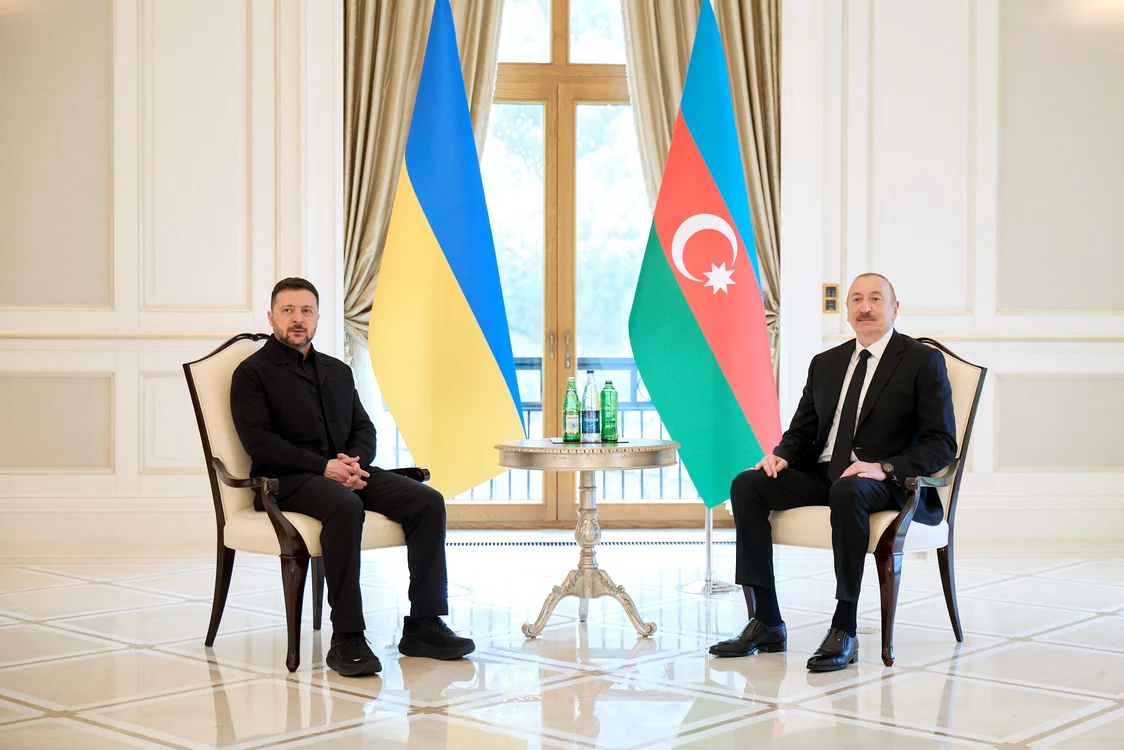 Zelenski și liderul azer, Ilham Aliyev. FOTO: X
