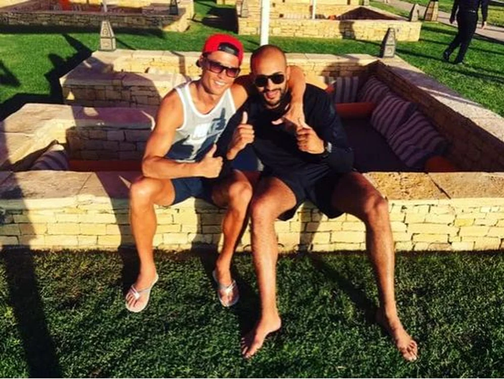 Cristiano Ronaldo și Badr Harri, într-una dintre ipostazele care au alimentat zvonurile că cei doi ar avea o relație amoroasă