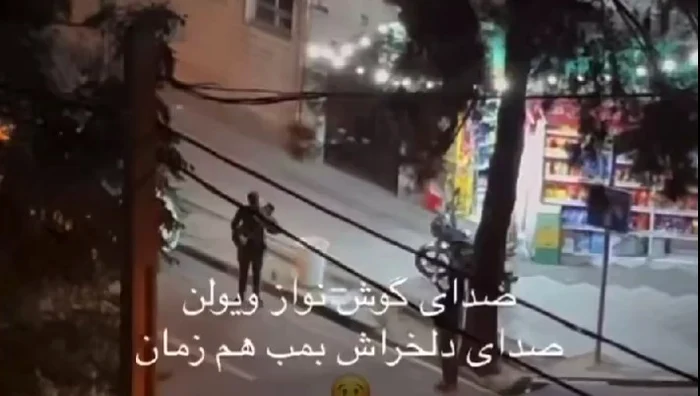 Violonist iranian cântă pe străzile Teheranului în timpul atacurilor israeliene FOTO. Captură video