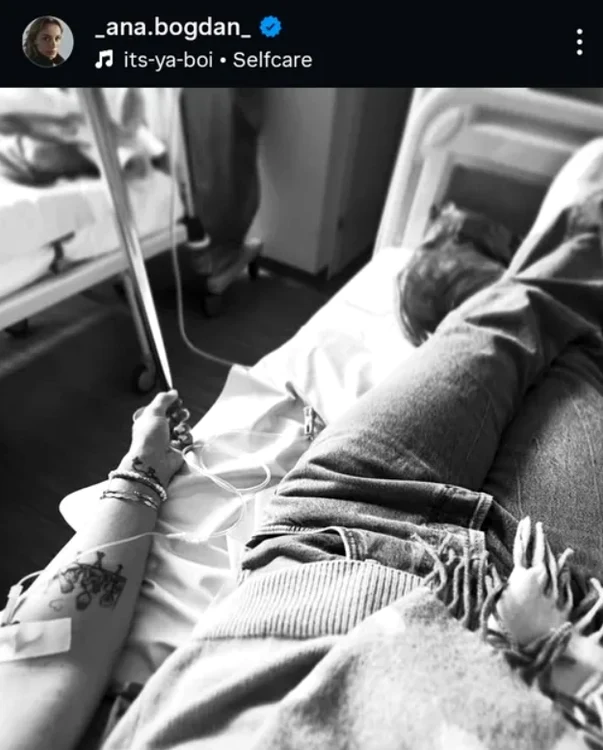 Ana Bogdan, la spital Foto/Instagram