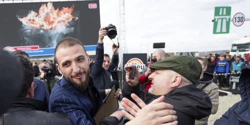 Ştefan Mandachi protest autostrăzi în Bosanci Suceava FOTO Inquam Photos Cătălin Urdoi