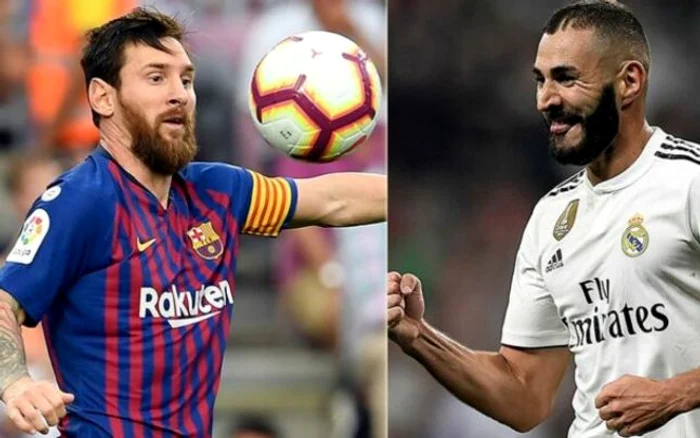 Messi (stânga) şi Benzema au câte 12 goluri în El Clasico