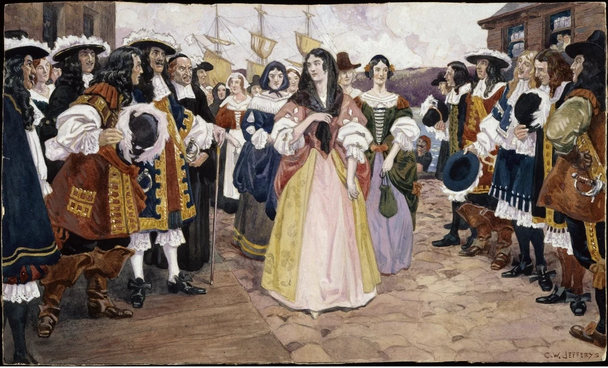 Fiicele regelui sosind la Quebec FOTO wikipedia