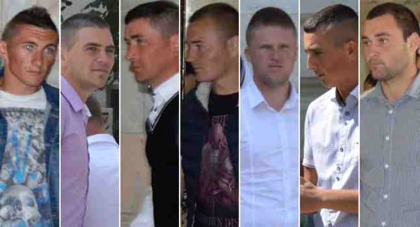 
    Cei şapte violatori: Boicu Ionuţ Bogdan, Burada Silviu, Burlacu Paul, Surleac Ioan, Bolboceanu Petrică, Rotaru Alin Dumitru, Avădanei SilviuFoto: adevarul.ro  