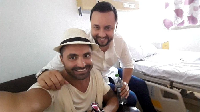 Pepe și Cătălin Măruță s-au pozat la maternitatea unde a născut Andra