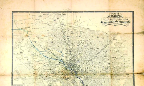 „Planul Bukureștului“ la 1852 (© Muzeul Militar Național „Regele Ferdinand I“)