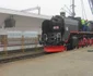 O locomotiva cu aburi a fost pusă pe o şină separată în gara din Cluj