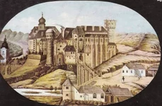 Castelul Corvinilor, desen de epocă (© Muzeul Castelul Corvinilor)