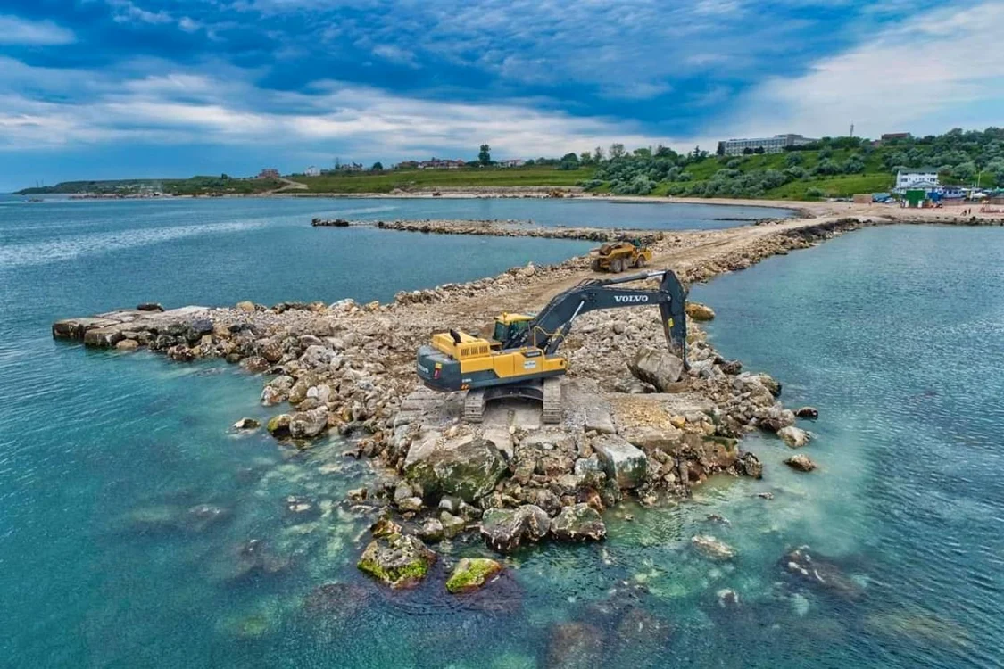 Lucrpri în zona Eforie Sud foto: FB/Eforie Online