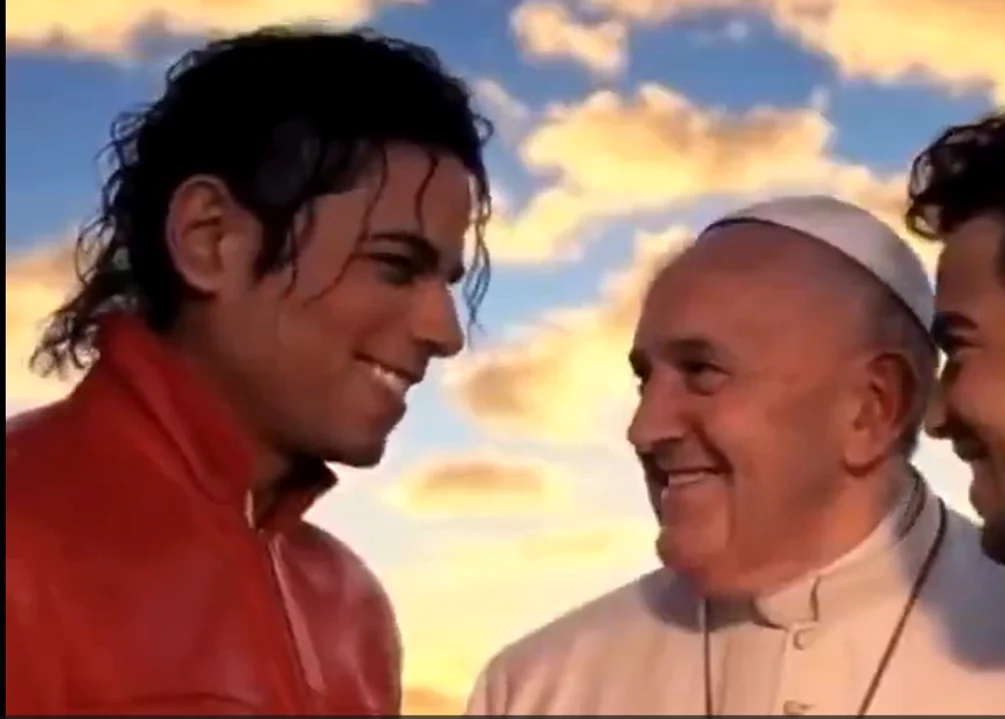 Papa și regele muzicii pop, Michael Jackson FOTO: Captura video