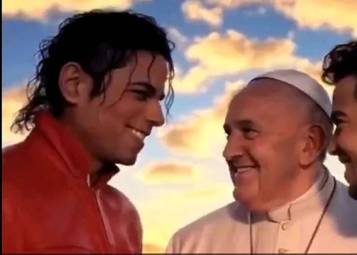 Papa și regele muzicii pop, Michael Jackson FOTO: Captura video