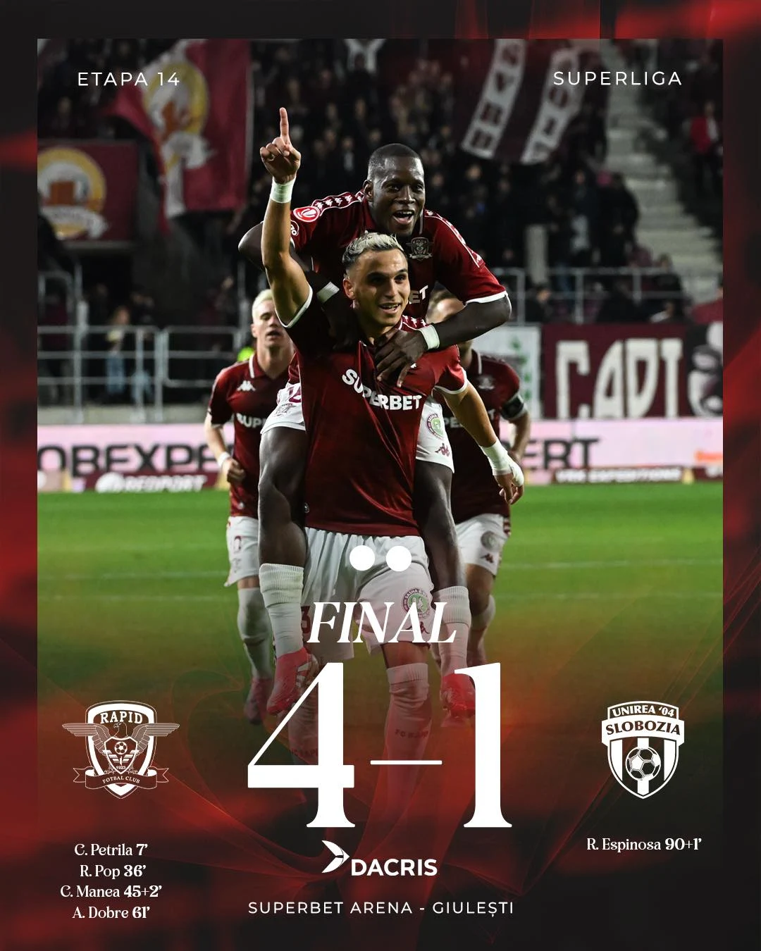 Rapid fuge după Botoșani! Bătaia pentru primul loc în Superligă, o afacere moldoveano-giuleșteană