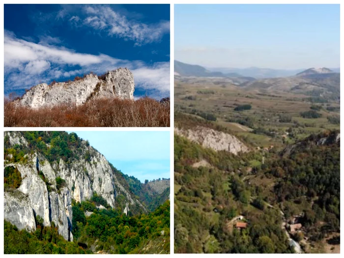 Drumul traversează o zonă carstică spectaculoasă