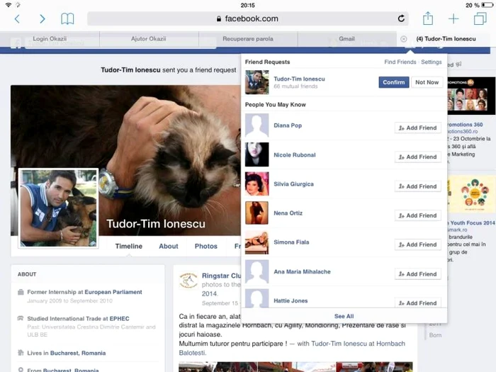 Dovada că Tudy voia să intre în vorbă cu Alex