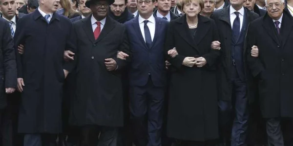 Mars unitate Paris Merkel Holland Netanyahu Abbas FOTO AP