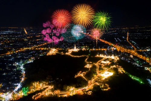 phra nakorn kiri firework festival night phetchaburi thailand jpg