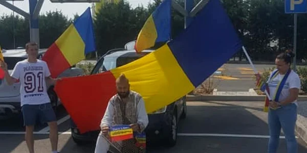 Pregătiri miting diaspora / Sursa foto Facebook - Petruţ Alin / 7 aug 2018