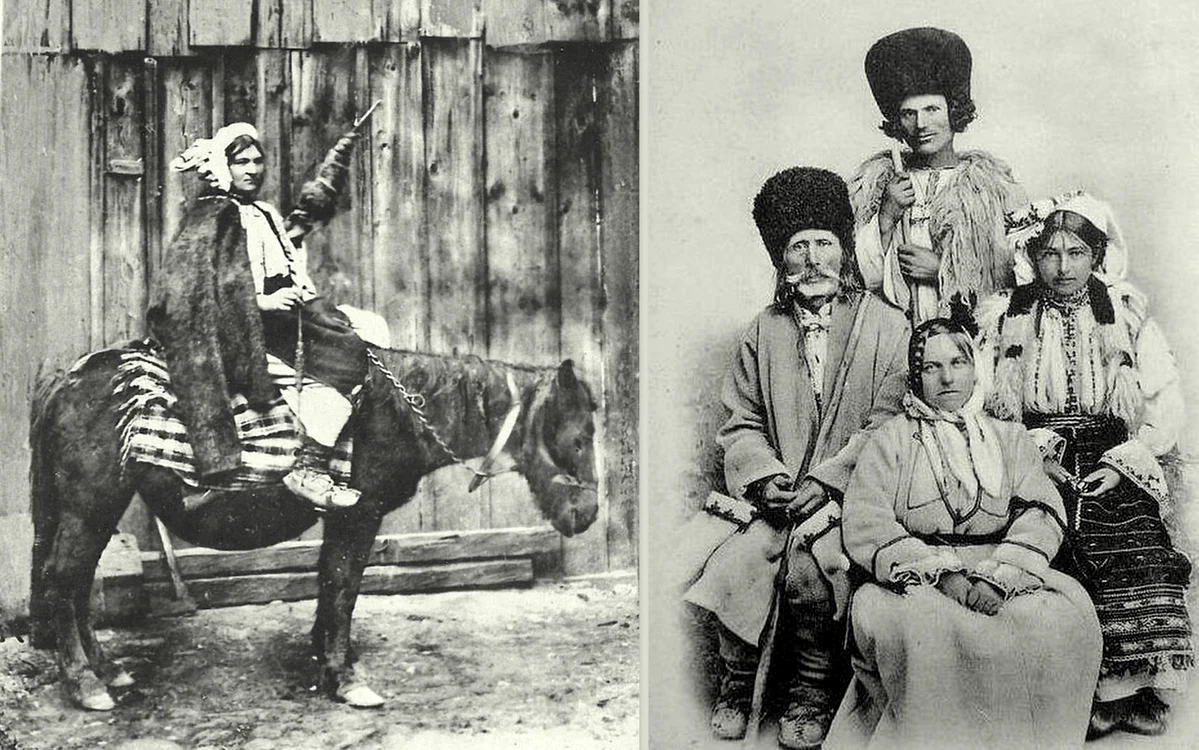 Ilustrații de la 1900 cu momârlani. Foto: delcampe.net