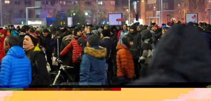 Protest în Piaţa Victoriei FOTO Mihnea Dumitru