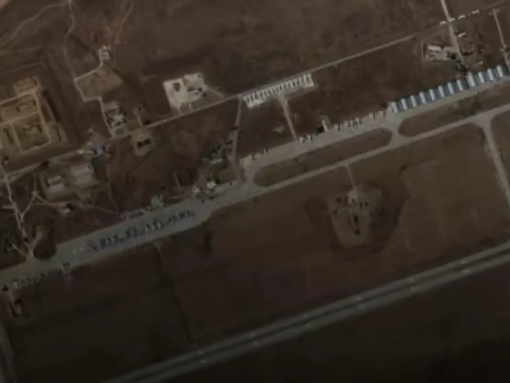 Aerodromul Marinovka, unde se aflau aeronavele/FOTO: Forțele de Operațiuni Speciale ale Ucrainei