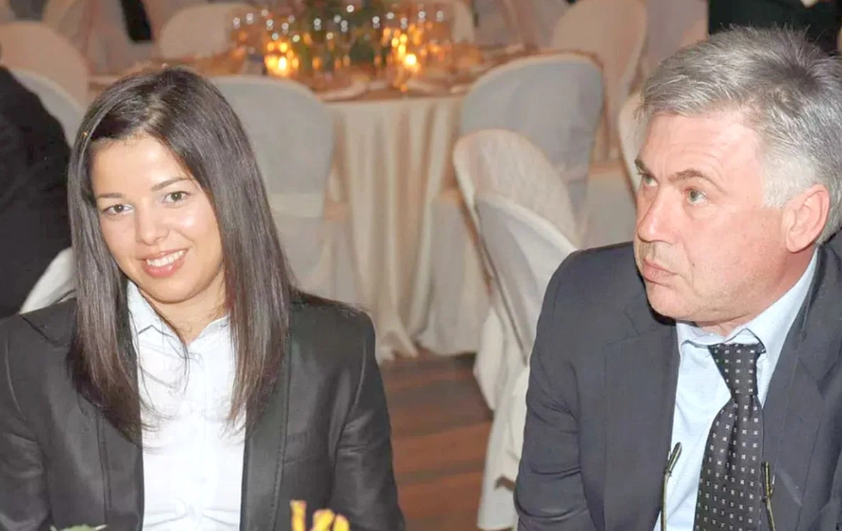 Marina Crețu și Carlo Ancelotti. Sursă foto: Libertatea 