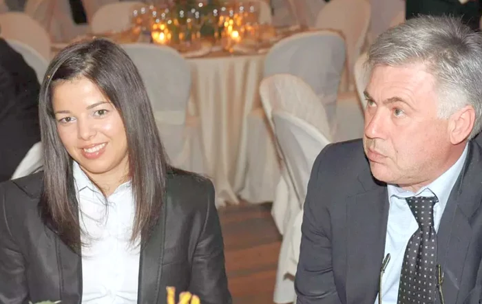 Marina Crețu și Carlo Ancelotti. Sursă foto: Libertatea 