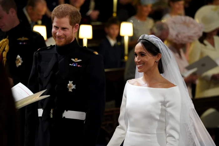 Meghan Markle şi prinţul Harry, în ziua nunţii 