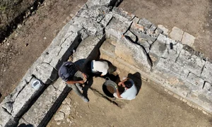 Cercetări arheologice la sanctuarul antic al lui Apollo din Gortyna (© Scuola Archeologica Italiana di Atene)