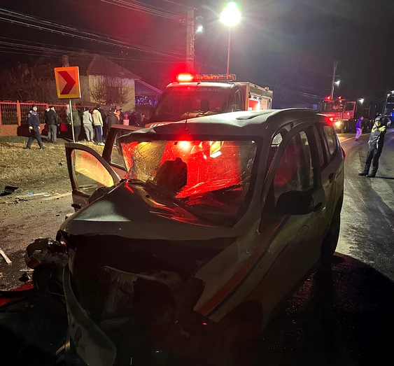 Imagini accident rutier în Olt în care a murit primarul din Grădinari Mihai Ioana Foto Amator
