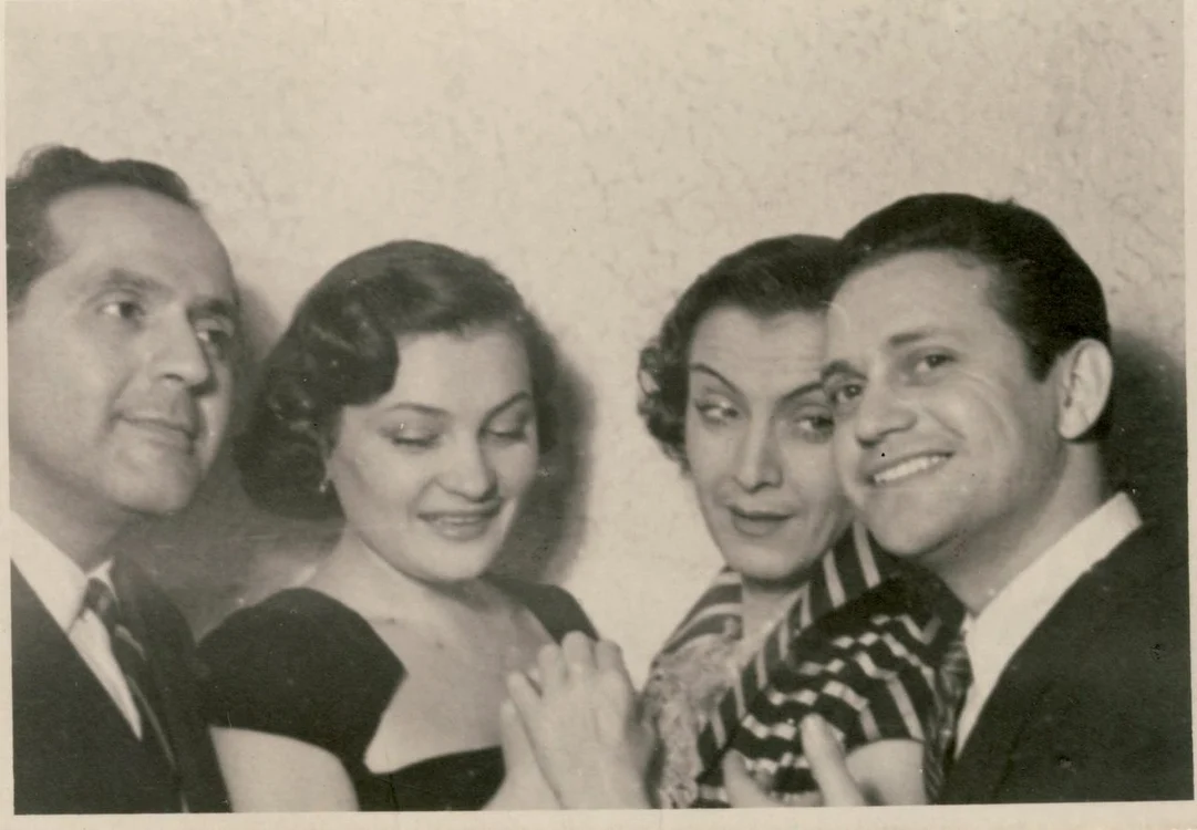 Gică Petrescu, Mara Mălineanu, Maria Tănase și Maurice Nègre (© Muzeul Olteniei)