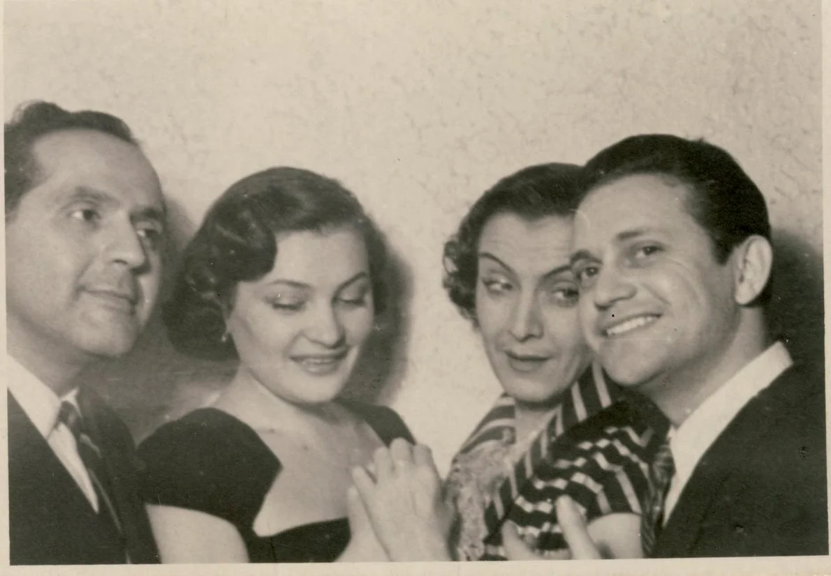 Gică Petrescu, Mara Mălineanu, Maria Tănase și Maurice Nègre (© Muzeul Olteniei)