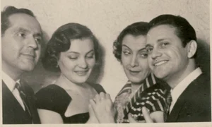 Gică Petrescu, Mara Mălineanu, Maria Tănase și Maurice Nègre (© Muzeul Olteniei)