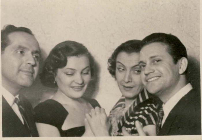 Gică Petrescu, Mara Mălineanu, Maria Tănase și Maurice Nègre (© Muzeul Olteniei)