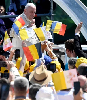 papa francisc la blaj. foto epa-efe