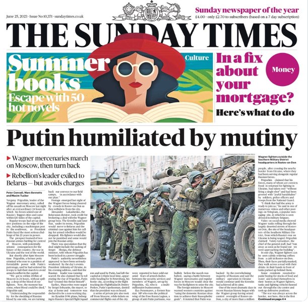 Ce au scris ziarele din întreaga lume despre revolta lui Prigojin: „Putin, umilit”