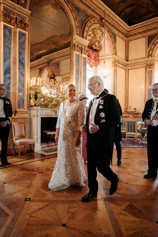 Regele Carl Gustaf și președinta Islandei. FOTO: Clément Morin/Casa Regală suedeză