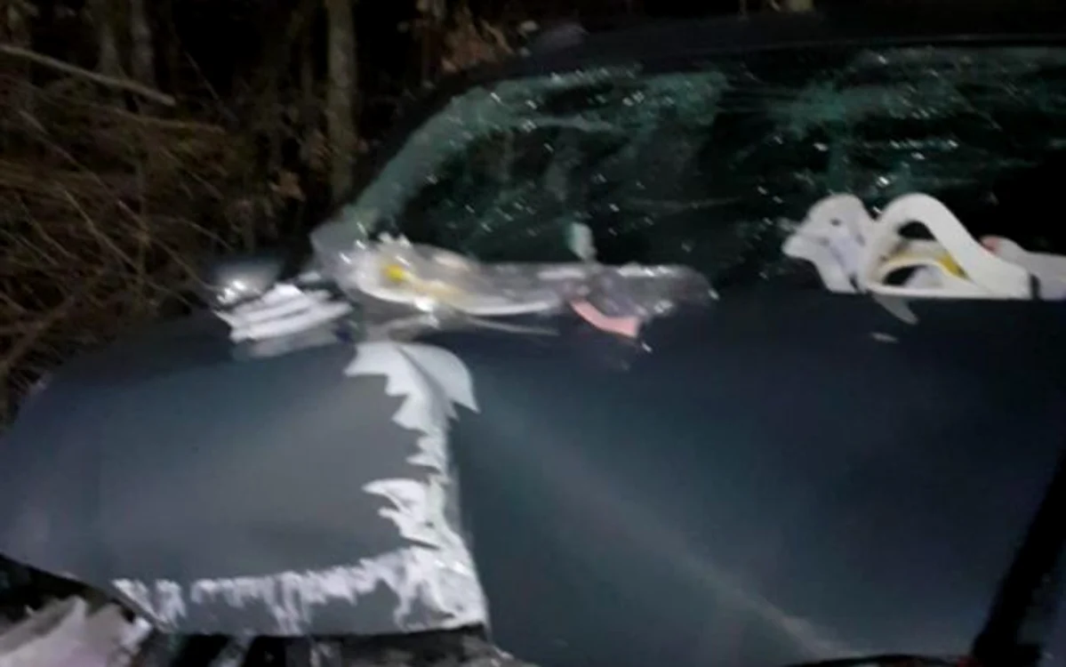 Mașina a căzut în râpăFoto: adevarul.ro