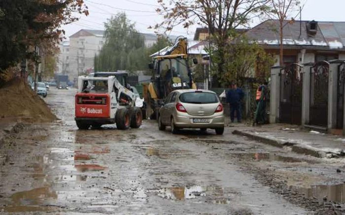 Conductele de gaze au fost introduse şi pe strada Panduri FOTO: Primăria Focşani